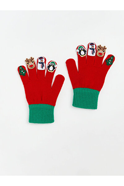 LC Waikiki Rmz Gi̇yi̇m Farkiyla Boys' Knitwear Gloves with Animal Figures