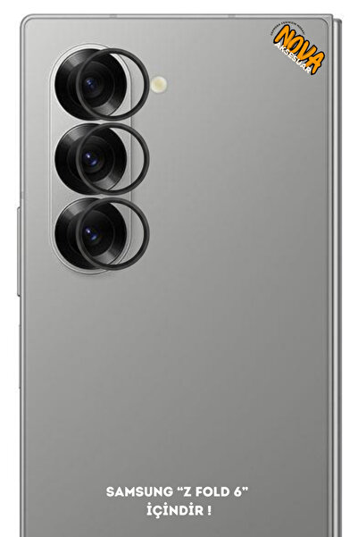 cepmoda واقي عدسة الكاميرا المعدني لهاتف سامسونج جالاكسي 'زد فولد 6' - أسود