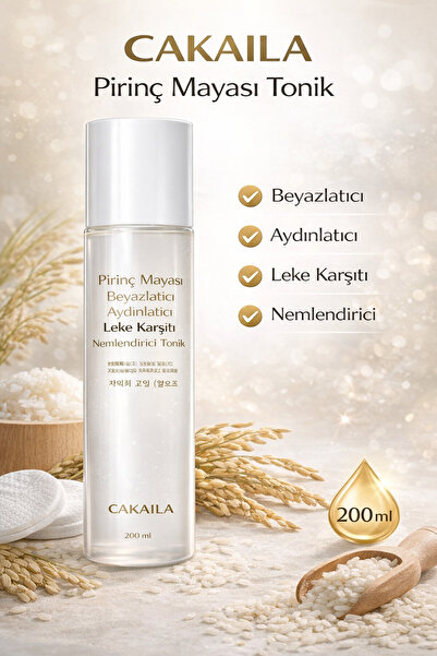 CAKAILA Pirinç Mayası Beyazlatıcı, Aydınlatıcı, Leke Karşıtı Nemlendirici Ton...