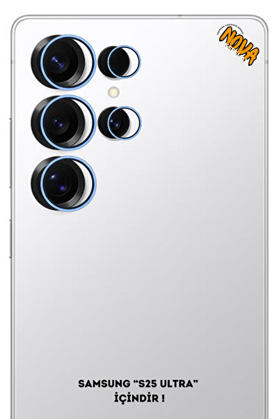 cepmoda Samsung Galaxy'S25 Ultra' Metal Camera Lens Protector Glass - Blue