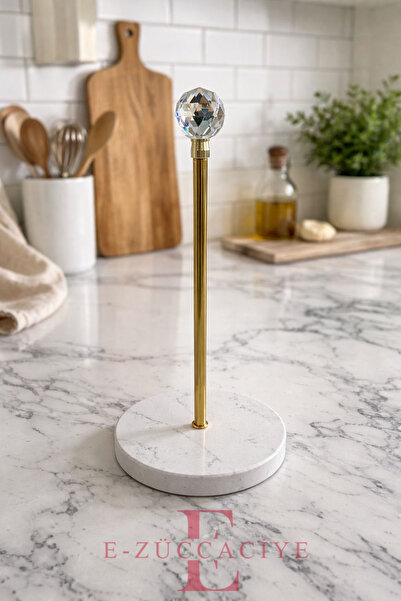 E Züccaciye Lüx Mermer Dekoratif-Rulo Peçetelik- Organizer