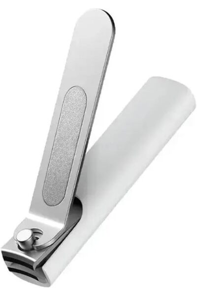 Generic Anti-Splash Nail Clipper with Handle and Case Storage - White