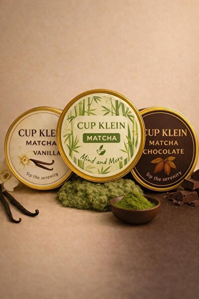 cup klein Premium Matcha Seti 3'lü -Sade -Vanilya -Çikolata Aromalı %100 Orjinal