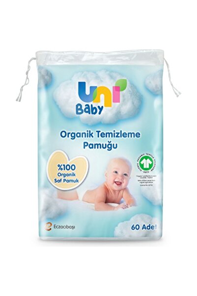 Uni Baby Organik Temizleme Pamuğu 60lı