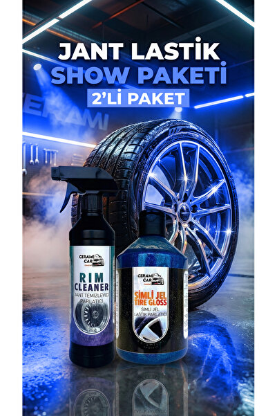 Ceramicar Custom Jant & Lastik Show Paketi - (MAVİ) Simli Jel Parlatıcı + Jan...