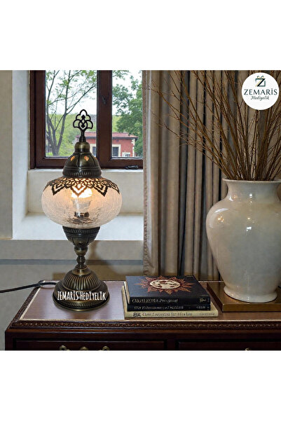 ZEM ARİS HEDİYELİK Handmade Authentic Mosaic Table Lamp (High Size)