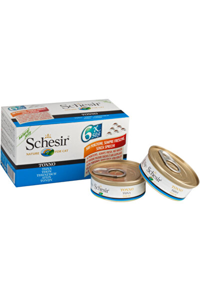 Schesir Sheba wet food tuna natural meal in cooked water for cats 50g x 6