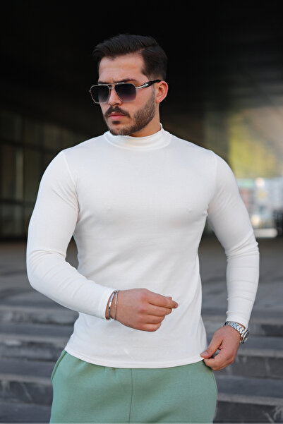 Berka Men's Mock Neck Bodysuit - Soft, Flexible and Lightweight Ribbed Knit F...