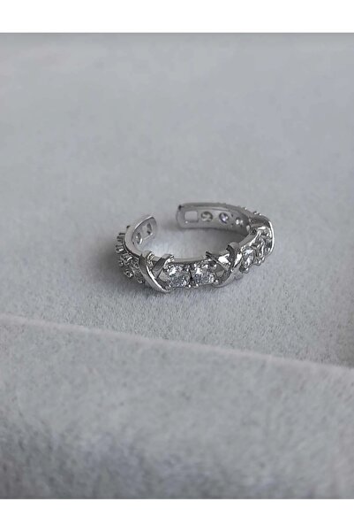 8atelier خاتم فضي قابل للتعديل بتفاصيل حجرية من لولز