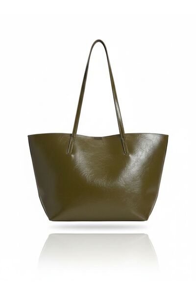 The MELİSA NOVA Kadın Geniş Hacimli Çift Saplı Fermuarlı ve Mıknatslı Omuz Ko...