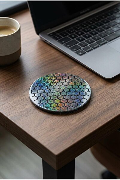 CoreSter Premium Işıltılı 4 adet Bardak Altlığı – Dekoratif Masa Üstü