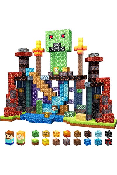 Genericc مجموعة من 160 قطعة من مكعبات البناء المغناطيسية