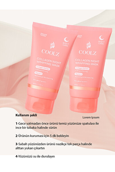 Coolz Kolajen Gece Maskesi 100 ml 2li set