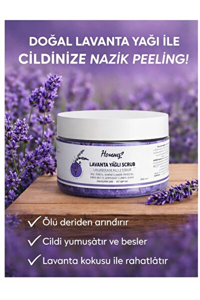 Homm Life LAVANTA YAĞLI BİTKİ TANECİKLİ SCRUB 250 ML