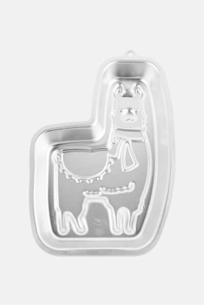 Kitchen Craft Metal Llama Shaped Cake Pan, Silver
