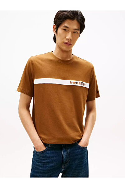 Tommy Hilfiger Men's Regular Fit 100% Cotton Round Neck Logo Embroidered Shor...