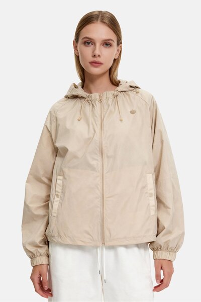 adidas Women Sportswear Fit Long Sleeve Training Jacket, Beige