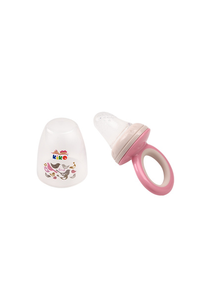 Kiko SILICONE FRUIT FEEDER WITH LID-Pink