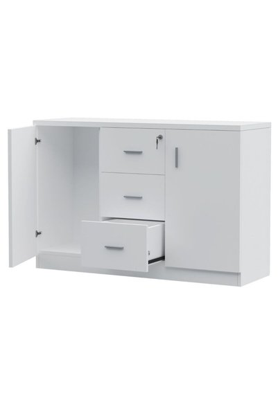 Mahmayi Carre 1147 White Credenza