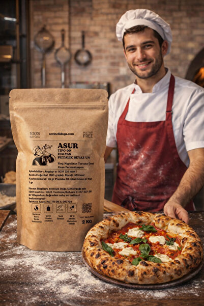 Sevinçli Doğa 2 kg Asur Tipo 00 Napolitena İtalyan Tipi Pizzalık Beyaz Un (%1...
