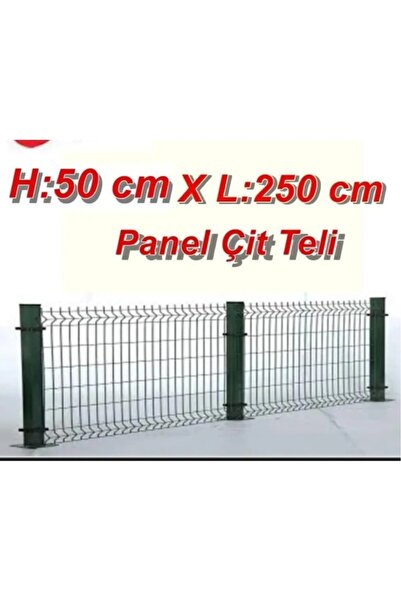 msy garden fenc 50 X 250cm - 9 Adet Yeşil Panel Çit Takımı Galvanizli Çit Tel...
