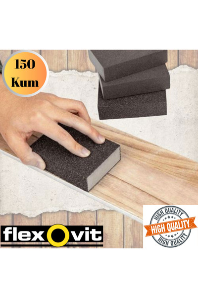 Mobilyap Flexovit 150 Sünger Zımpara Ahşap Mobilya Çik Metal Tencere Tava Hob...