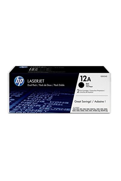 Universal HP 12AD أسود أسود 2000 صفحة حبر مزدوج Q2612AD