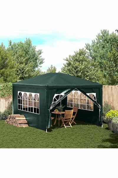 vidaxl خيمة حفلات خضراء 3x4 متر