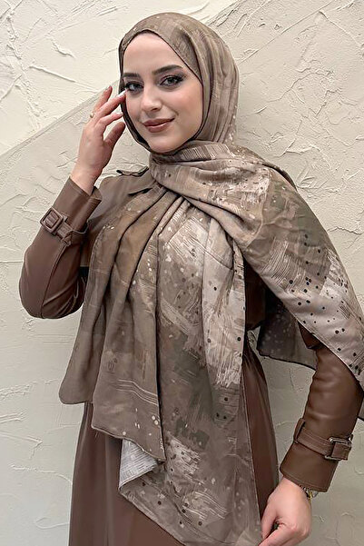 efdal şal eşarp Sahara Pattern Cotton Silk Shawl