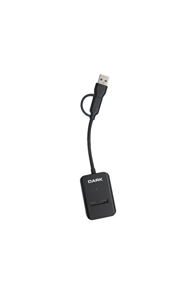 Dark USB-A + USB-C 10- M Key M.2 NVMe SSD Taşınabilir Disk Yerleştirme Adaptö...