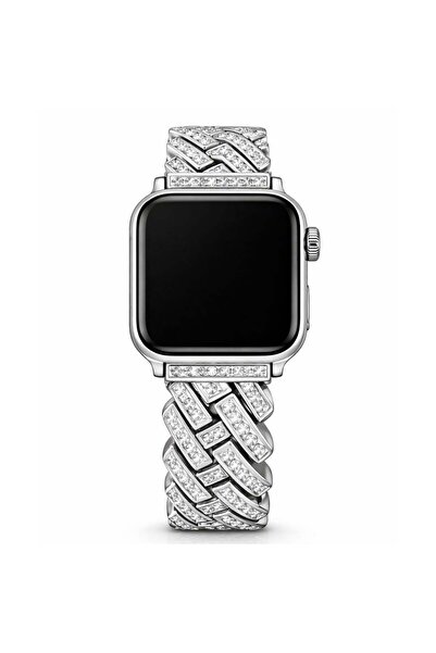 UnDePlus Watch 7/8/9 41mm Strap Stone Inlaid Thin Metal Strap 103