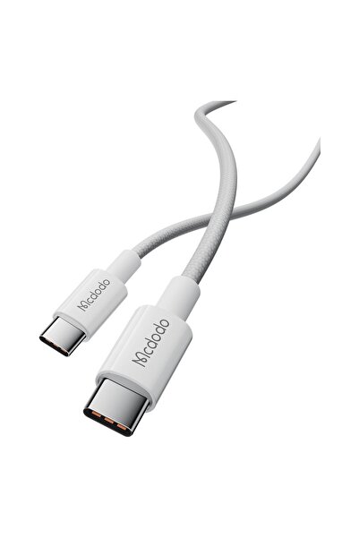 Mcdodo Ca-2770 60W Usb -C To Usb-C Şarj Ve Data Kablosu Beyaz - 1.2 Metre