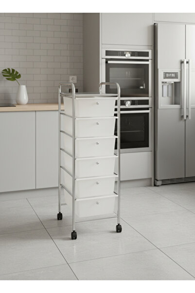 Living 6-Drawer Metal Trolley ,Practical Solution for Organizing Spaces