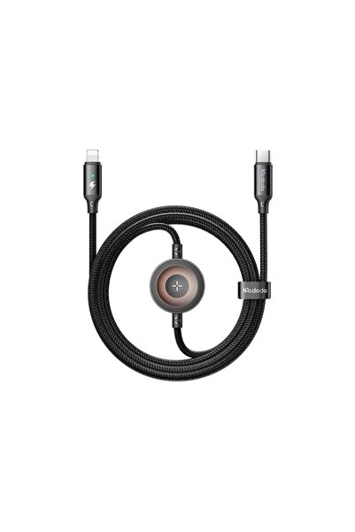 Mcdodo Ca-5680 36W 1 Lightning Ve 1 Watch Kablosuz Şarj Kablosu- Siyah