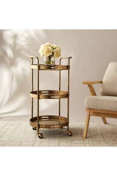 Lifestyle Metal 3-Tier Serving Trolley - 51x86 cms