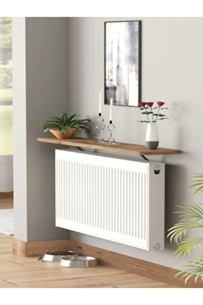 FurnatureDesign Petek Üstü Raf Dresuar Kalorifer Peteği Rafı Montajsız Oval K...