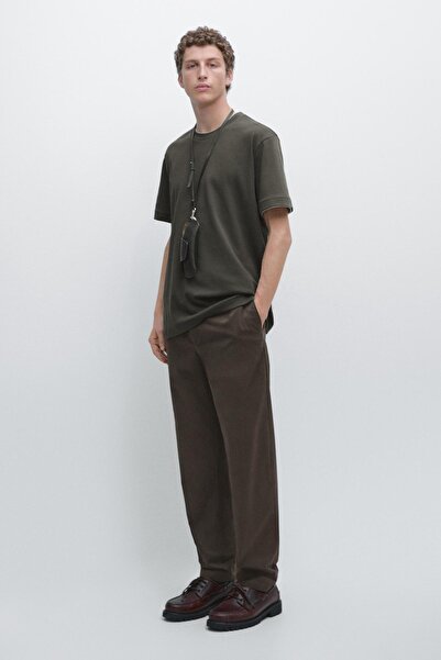 Massimo Dutti Kısa kollu pamuklu t-shirt