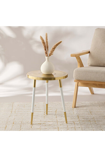 Lifestyle Gia Como Textured Metal Top Tripod Side Table - 40x52 cm