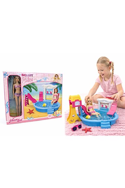 NASYONEL TOYS Destiny Melissa Oyuncak Bebek Havuz Seti – Kaydıraklı & Aksesua...