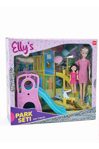 NASYONEL TOYS Elly’s Oyuncak Bebek Park Seti – Kaydıraklı Oyun Alanı, Anne & ...