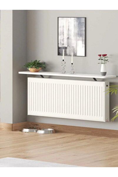 FurnatureDesign Petek Üstü Raf Dresuar Kalorifer Peteği Rafı Montajsız Oval K...