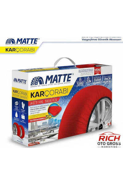 RİCH OTOMOTİV Matte Kar Çorabı - Active Series M beden