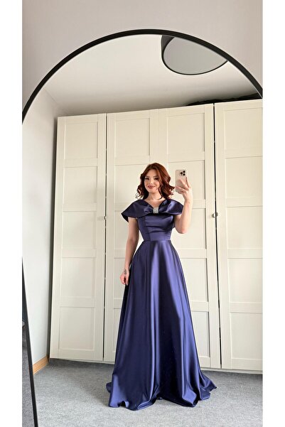 AYŞENUR DİNÇER Lovely Fiyonk Abiye Lacivert