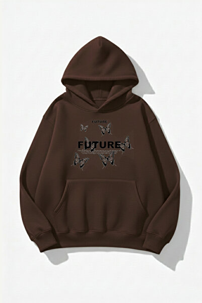 uyguntarz Φούτερ με κουκούλα Unisex με μαλακή υφή Future Butterfly με τύπωμα ...