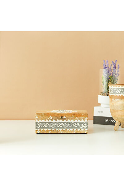 Lifestyle Wooden Decorative Box - 20x8 cms