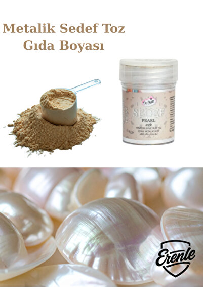 Erenle Gıda Boyası Metalik Toz Gıdaya Uygun Boya Simli Pasta Kurabiye Süsleri...