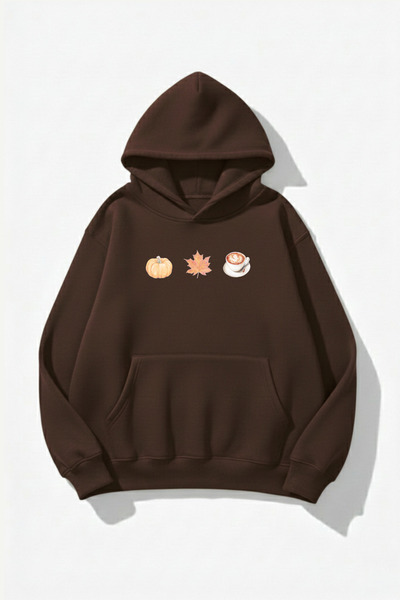 uyguntarz Унісекс м'яка тканина Pumpkin Cozy Vibes з принтом Oversize 3 нитки...