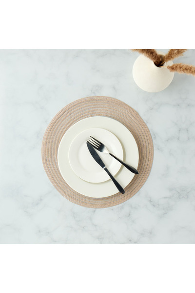 Lifestyle Wire Woven Textured Round Placemat - Set of 4