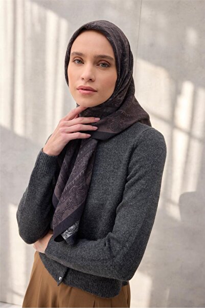 Silk Home Viscose Velora Scarf Four Seasons Bitter Brown 90X90