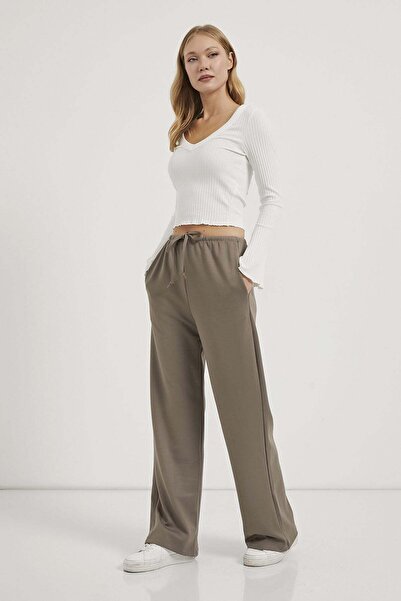 OIL PARK Women's Extra Soft Textured Wide-Leg Modal Sweatpants with Waist Tie...